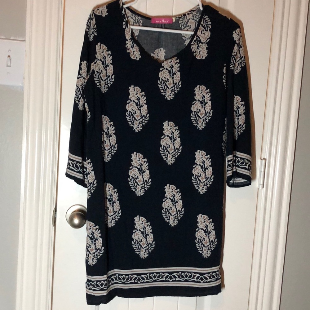 Navy Feather Dress